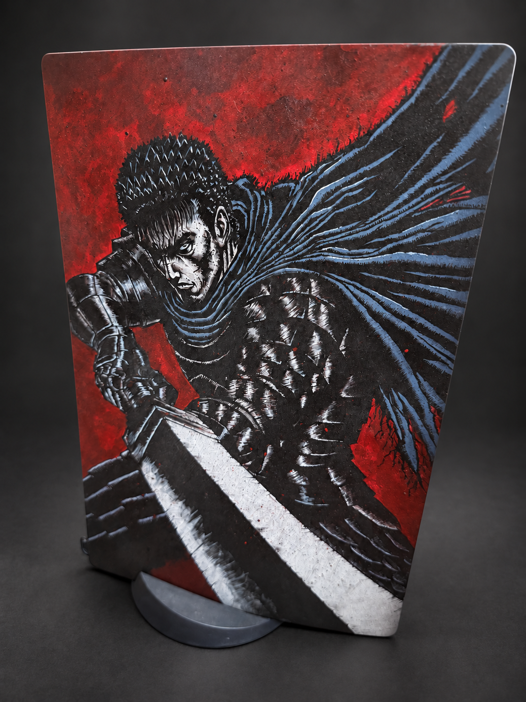 Crimson Steel custom PlayStation 5 painted by hand in the Stereojet studio